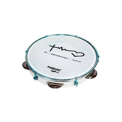 Pandeiro Abs Branco 10" Pele Leitosa - Batimento Spanking