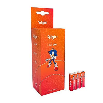 Pilha Zinco Aa Tubo 40 Unidades Elgin R06p