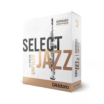 Palheta Sax Soprano 3S (10 Unidades) D Addario Select Jazz