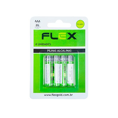Pilha Alcalina Aa Flex 04 Unidades Fx- Aak4