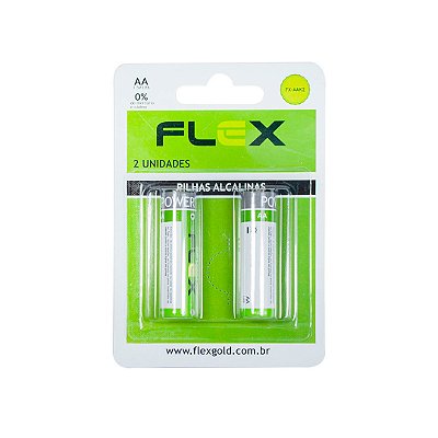 Pilha Alcalina Aa 02 Unidades Flex Fx-aak2