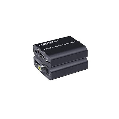 Extrator Divisor De Audio Hdmi 4k Para Optico Toslink Spdif + P2 Com Cabo Usb