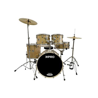 Bateria Acústica 20" X-Pro Stage BAT 620 STG Areia Sparkle Com Banco E Pratos (Usado)
