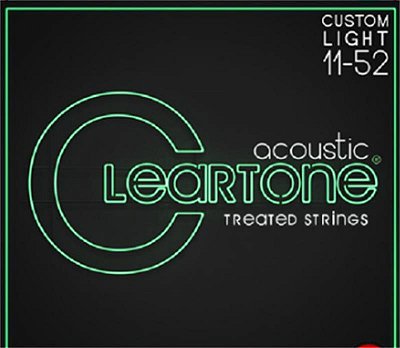 Encordoamento Para Violão Aço 011-52 Cleartone Custom Light Phosphor Bronze 7411