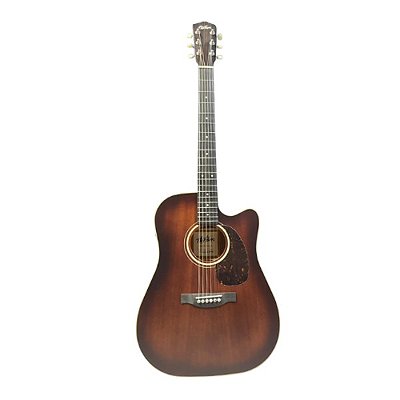 Violão Aço Folk Hertom Dread Stage MHB Mahogany Burst Com Capa