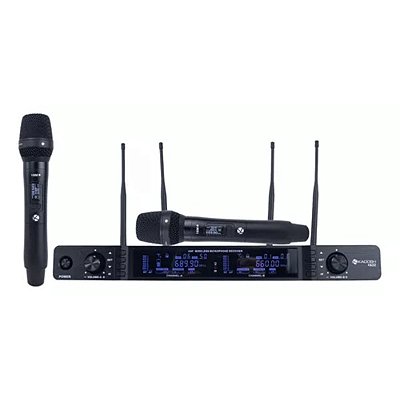 Microfone Sem Fio Bastão Duplo Kadosh K622M Rack