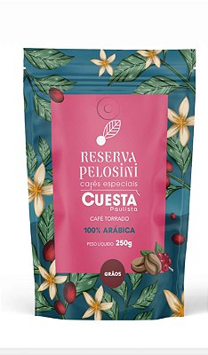 Café Torrado em grãos - Reserva Pelosini Cuesta Paulista - Cereja Descascado 250g