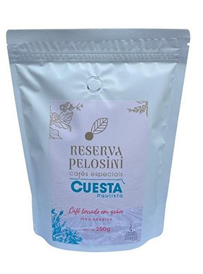 Café Torrado em grãos - Reserva Pelosini Cuesta Paulista - Cereja Descascado 250g