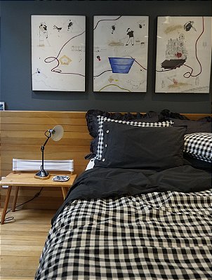 Duvet Botão Dupla Face Xadrez