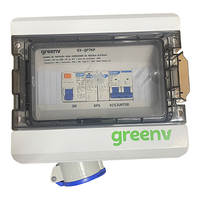 Quadro de Proteção 220V 7KW com Tomada Industrial 3P GreenV