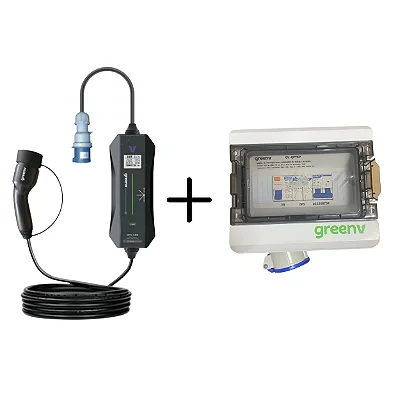 Kit GV Pro 7,4kW  + Quadro 7kW GreenV com Tomada 32A