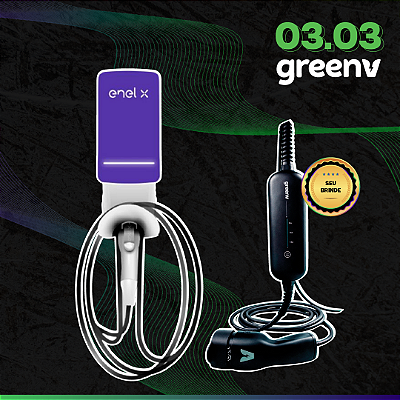 Enel X 7 kW a 22kW + Carregador Portátil GV Power 3,6kW GreenV