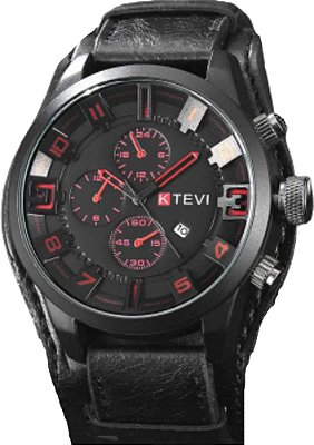 Relógio YIKAZE Quartz Clássico para Homem – Estilo Retrô, Grande Mostrador e Pulseira de Couro