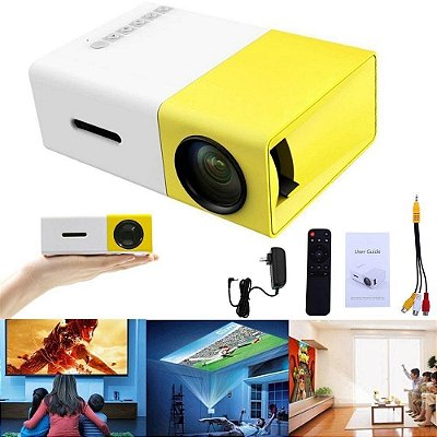 Mini Projetor Cinema Portátil HDMI Vga Usb SD 1080p Full HD 600 lumens LED