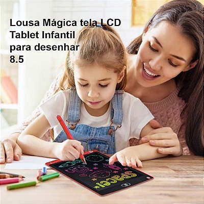 Lousa mágica tela Lcd tablet infantil para desenhar 8.5 polegadas pintura em cores diversas