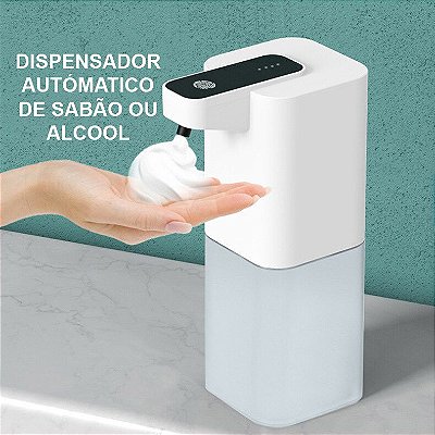 Dispensador de sabão e álcool automático indutivo para lavagem de mãos e higienização