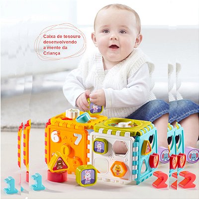 Cubo inteligente para bebes e crianças estimula a criatividade um brinquedos educativos