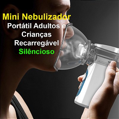 Mini nebulizador portátil adultos e crianças recarregável inalador para tratamento silencioso atomizador limpeza automática na inalação