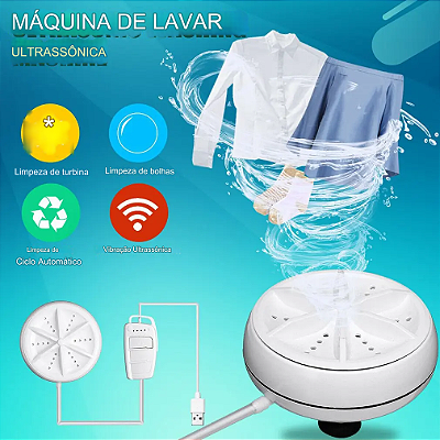 Mini máquina de lavar roupas no balde para casa 3 em 1 lavadora de roupas turbinas potentes rotativas carregamento por USB universal