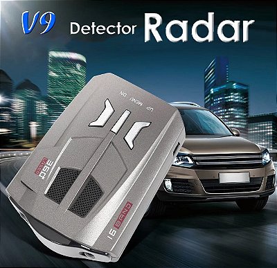 Detector de radar GPS V9 universal alerta de voz com tapete antiderrapante alimentação no isqueiro do carro 12V