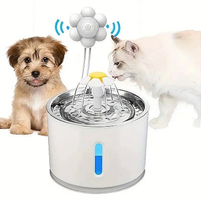 Fonte de agua para gatos e cachorros um dispensador automático para Pets bebedor super silencioso e iluminado carregador por USB