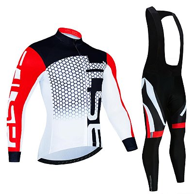 Conjunto de roupa esportiva ciclismo profissional para bicicleta uniforme MTB calça longa e casaco manga longa