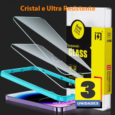 Película para iPhone 6, 6S, 6 Plus, 6S Plus de vidro temperado ultra resistente e cristalizada anti (riscos, impacto, estilhaçamento e poeiras