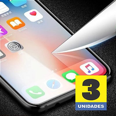 Película para iPhone 8 e 8 Plus de vidro temperado ultra resistente e cristalizada anti (riscos, impacto, estilhaçamento e poeiras