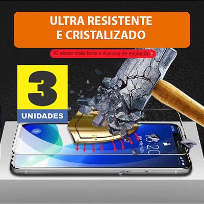 Película para iPhone 7 e 7 Plus de vidro temperado ultra resistente e cristalizada anti (riscos, impacto, estilhaçamento e poeiras