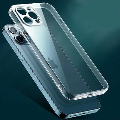 Capa para iPhone 15, 15 Plus, 15 Pro, 15 Pro Max de silicone transparente à prova de choque ultra resistente cristalizada ante reflexo, impacto e poeira