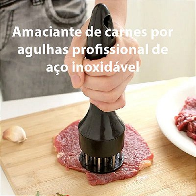 Amaciante de carnes por agulhas profissional de aço inoxidável uma ferramentas de cozinha