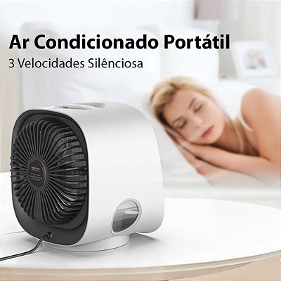 Ar Condicionado portátil e umidificador com ventilador de refrigeração silenciosa ar condicionado purificador de 3 velocidades útil para desktop casa sala escritório quarto