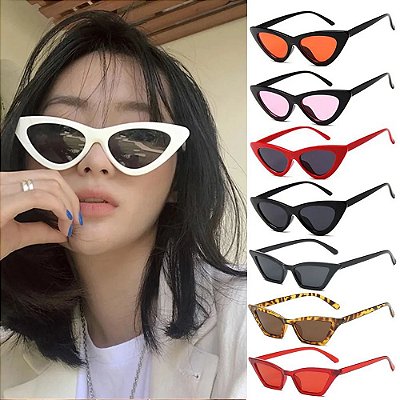 Óculos De Sol Retro Cat Eye para Senhoras, Pequeno Quadro Triângulo, Sexy Shad