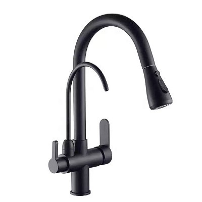 Torneira Para Cozinha Extensível Monocomando Versátile Black