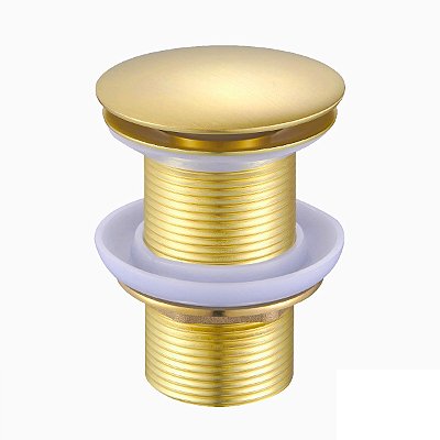 Válvula Click Up Ralo Inteligente Dourada Escovada Cuba Premium 1.1/4 Pol. (41mm)