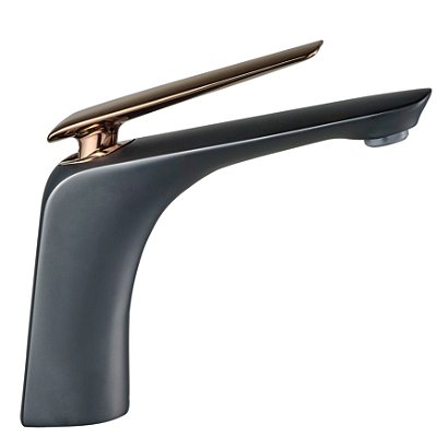 Torneira Para Banheiro Acqua Black Rose Gold Monocomando