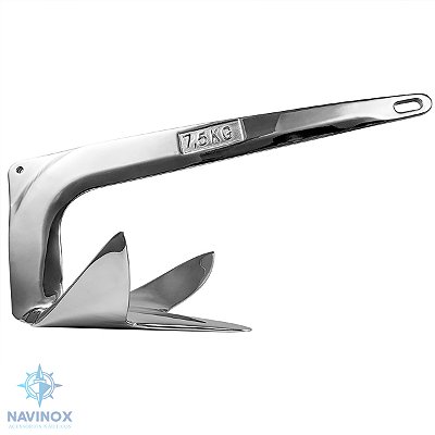 Âncora Bruce Aço Inox 316 Polido 7,5KG para Barco Lancha ou Veleiro
