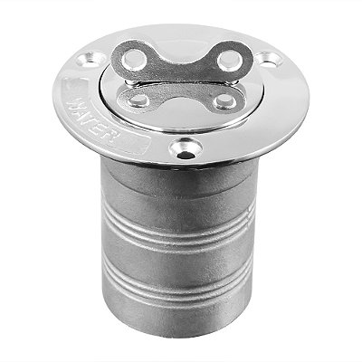 Bocal de Abastecimento Agulheiro para Água Fabricado em Aço Inox 316 38mm Barco Lancha e Veleiro