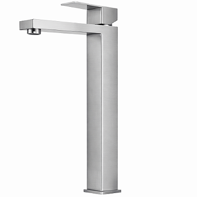 Torneira de Banheiro Lavabo Misturador Monocomando Bica Alta Aço Inox 304 Escovado