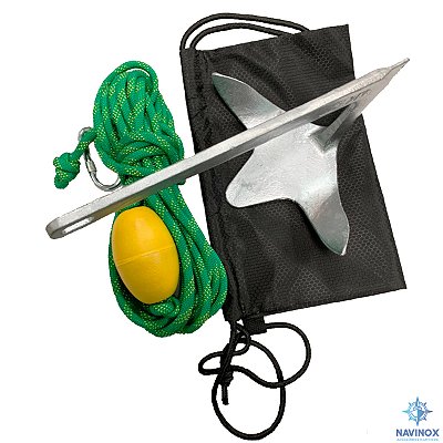 Kit Completo Âncora Bruce Aço Galvanizado 2kg Jet Ski Barco
