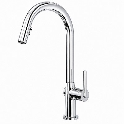 Torneira de Cozinha Gourmet Extensível Monocomando Premium Icon Cromo