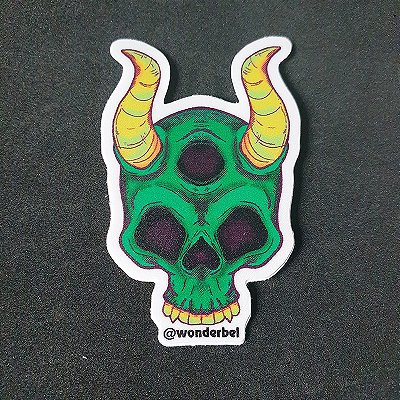 Sticker -  Three Eyes Skull