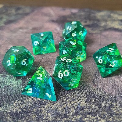 Florestas de Karnaxia  - Set completo com 7 Dados de RPG