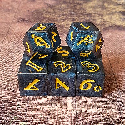 Set Dados RPG - O Um Anel - Artesanal - Céus de Valinor - Encomenda