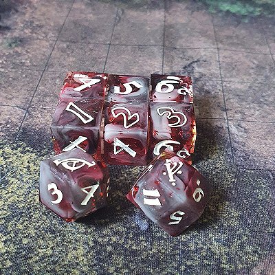 Set Dados RPG - O Um Anel - Artesanal - Fogo Élfico - missprint outlet