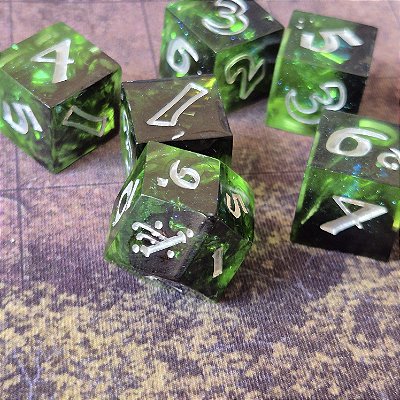 Set Dados RPG - O Um Anel - Artesanal - Herança Élfica - Entrega Imediata