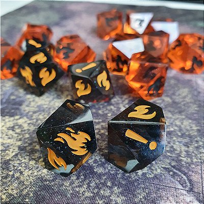 Dado single Preto - RPG Caçador a Revanche  -  Encomenda