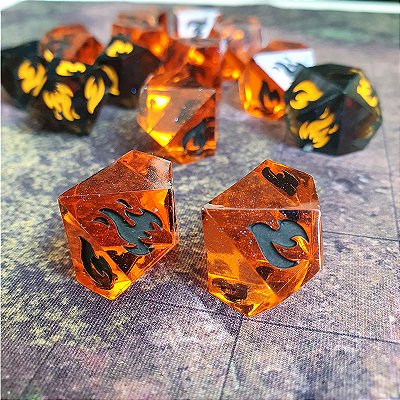 Dado single Laranja - RPG Caçador a Revanche - Encomenda