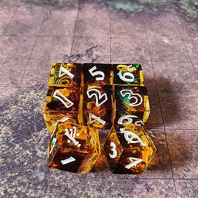 Set Dados RPG - O Um Anel - Artesanal - Resplendor de Edoras