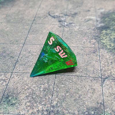 Dado Single Rosa dos Ventos - Verde Emerald